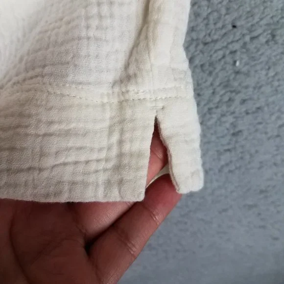 NEW Soft Surroundings Women's 1X Pants Crop Gauze Beach Pull On Casual Ivory - Picture 8 of 16